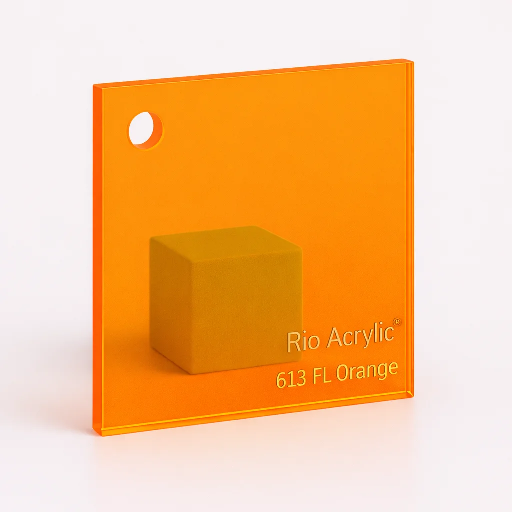 FL Orange Acrylic Sheet - Rio Acrylic Jeddah