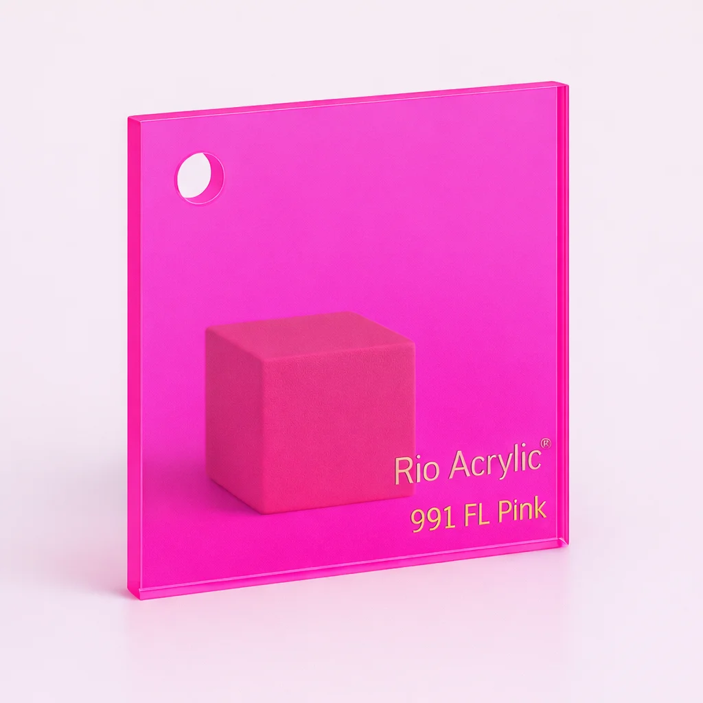 FL Pink Acrylic Sheet - Rio Acrylic Jeddah