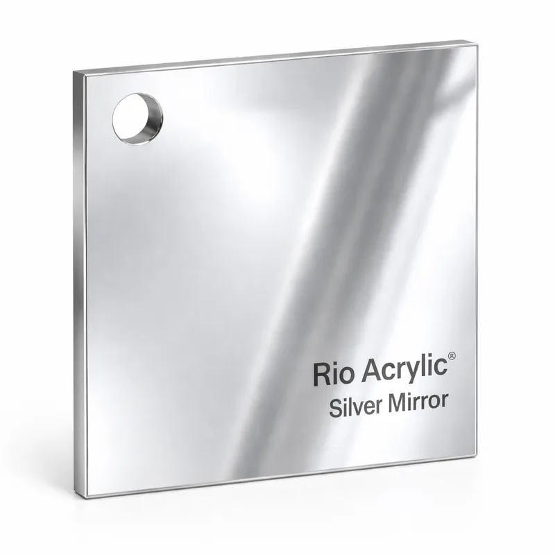 Silver Mirror Acrylic Sheet - Rio Acrylic Jeddah