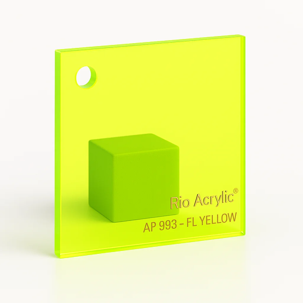 FL Yellow Acrylic Sheet - Rio Acrylic Jeddah